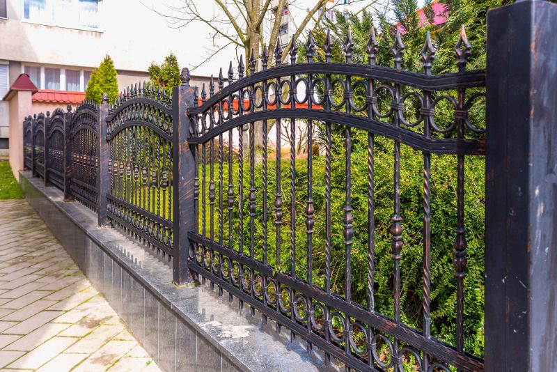 Black Iron Fence Installation detail